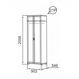 Ника-Люкс 21Р Шкаф для одежды