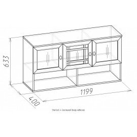 Sherlock 4 Шкаф навесной, орех