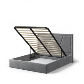 Кровать с подъемным механизмом Индиго 160х200, серый