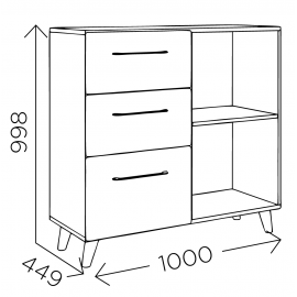 Комод комбинированный Войтек М8