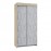Шкаф-купе Бассо 1 м, дуб крафт серый/бетонный камень