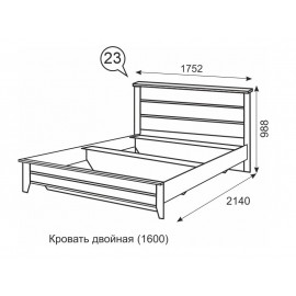 Кровать с ортопедическим основанием Sofia 23 160х200