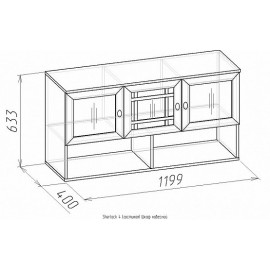 Шкаф навесной Sherlock 4, дуб сонома