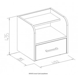 Тумба прикроватная Berlin 30, дуб сонома