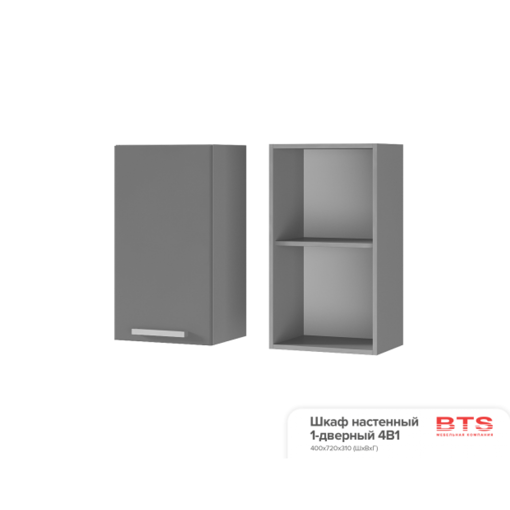 4В1 Шкаф настенный 1-дверный Прованс 2