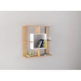 Полка навесная ПН-1, гикори рокфорд/белый