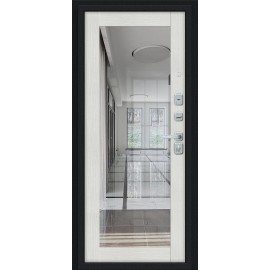 Флэш МФ/BChrome Букле черное/Bianco Melinga 205*86 левое
