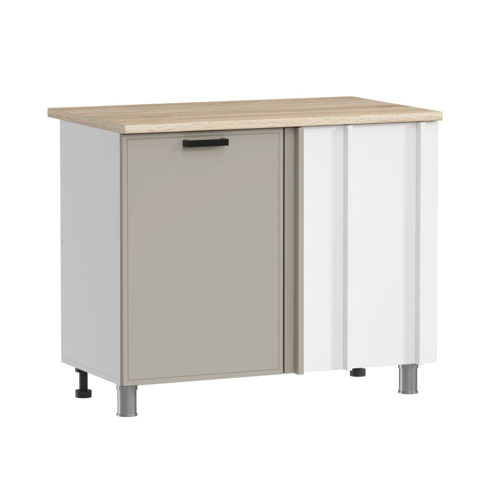 МК Аленушка НПУ 1000 Магнолия Керамика,скоба черный (со столешницей)