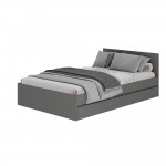 Кровать с настилом ЛДСП и ящиками Симпл КР-07 120х200, Графит
