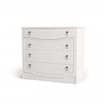 Комод Мария, Белый глянец холодный, Белый