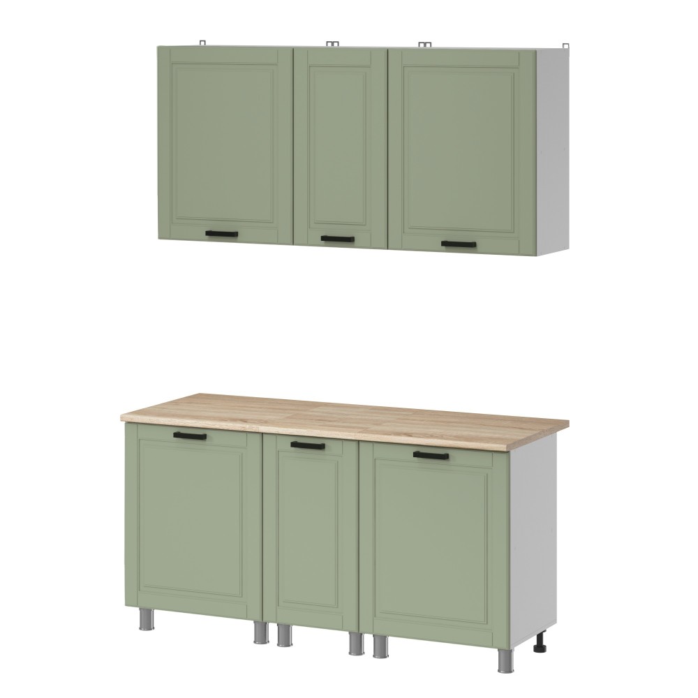 МК Аленушка 1,6м в.3 Астра Фисташка,скоба черный,сонома