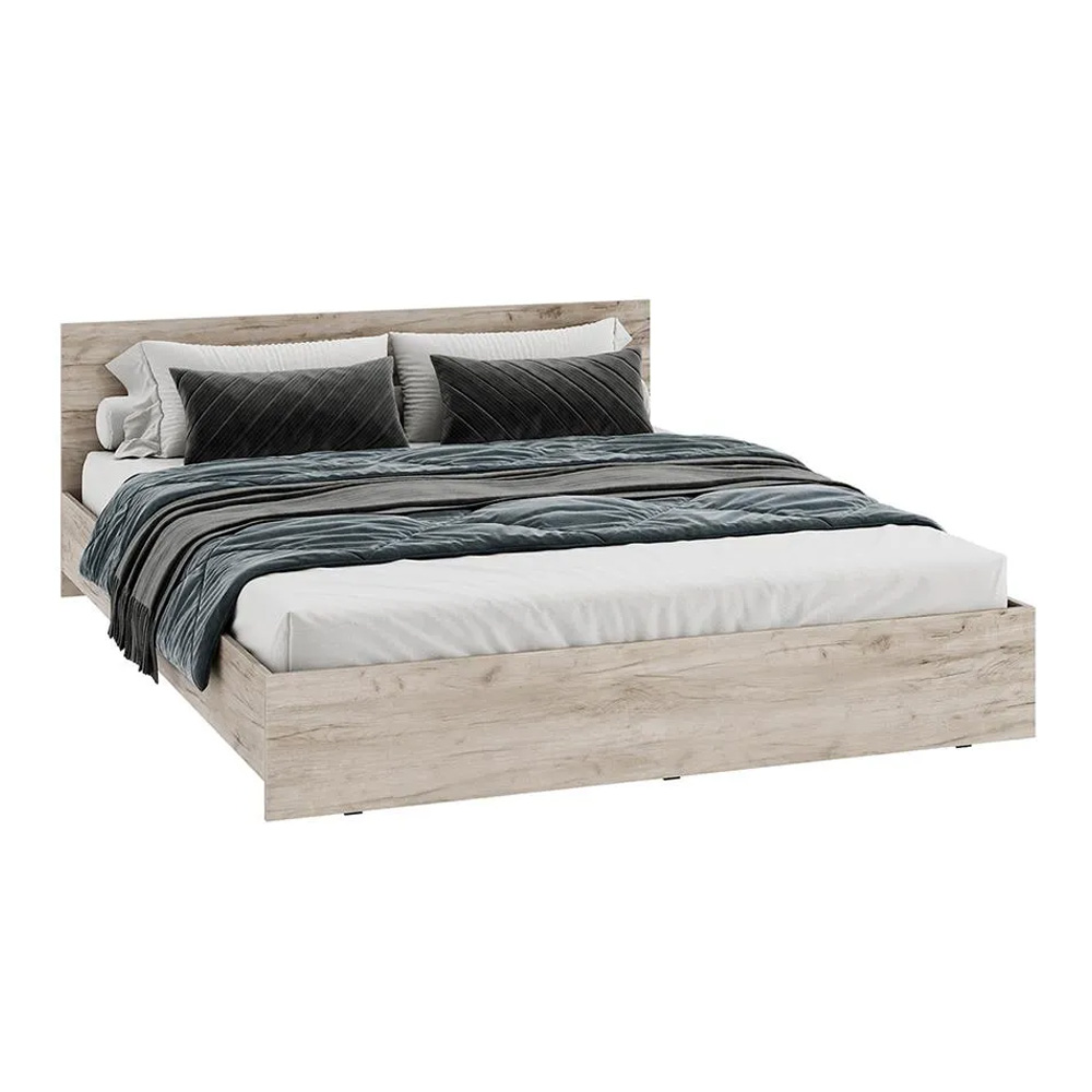 Кровать Ронда с основанием КР-160, Дуб крафт серый