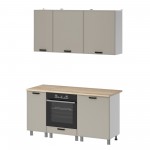 МК Аленушка 1,6м в.6 Магнолия Керамика,скоба черный,сонома