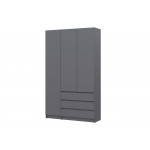 Шкаф трехстворчатый Бали, Графит серый