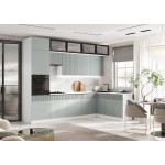 Кухня Оливия NEW 3,0х1,8м, Шарли Бриз, Белый