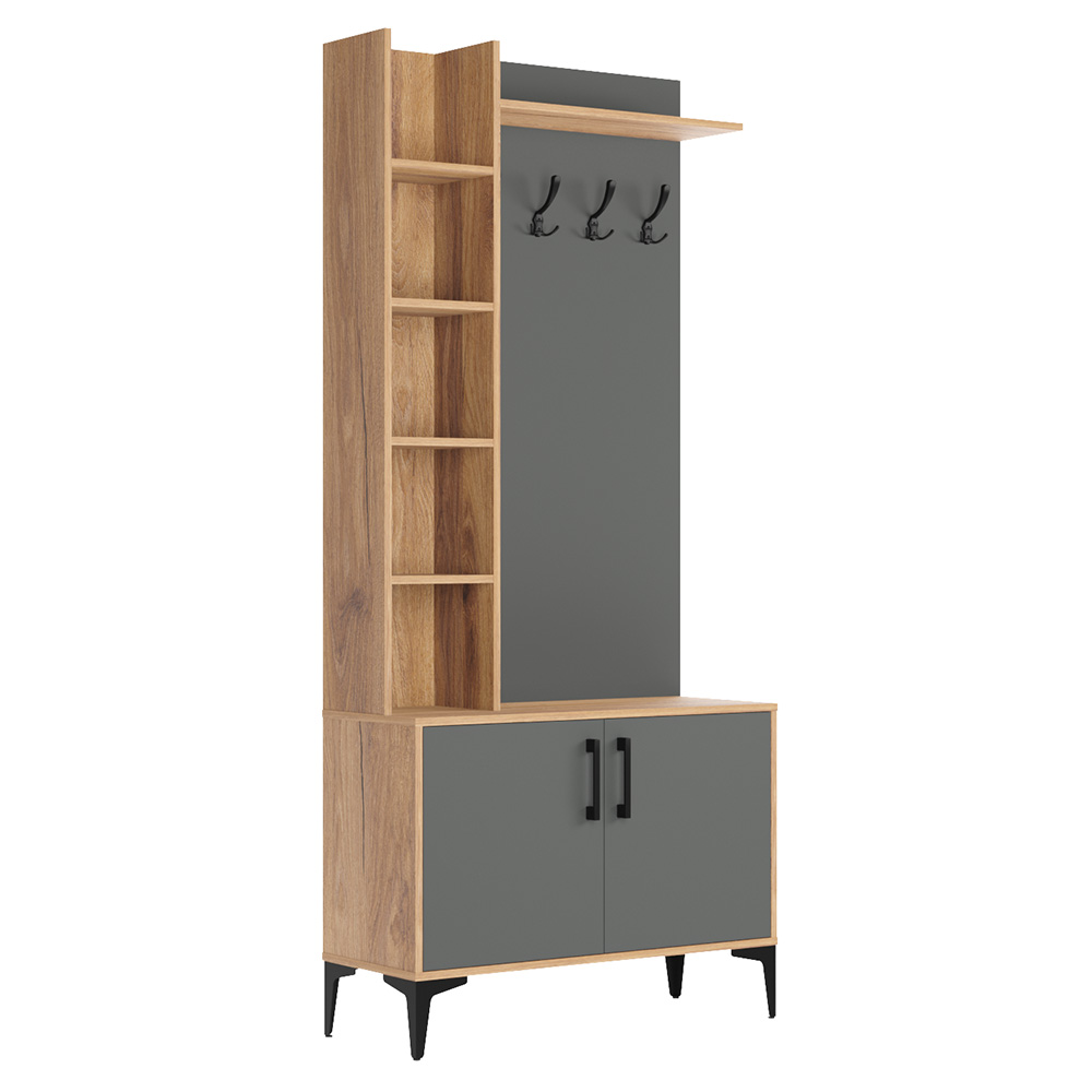 Прихожая Пекин, Дуб Крафт Золотой, Графит