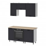 МК Аленушка 1,6м в.5 Астра Сталь,скоба черный,сонома