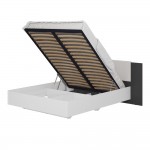 Кровать с подъёмным механизмом Шарм КР-18 160х200, Графит, Белый