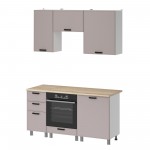 МК Аленушка 1,6м в.7 Магнолия Кашемир,скоба черный,сонома