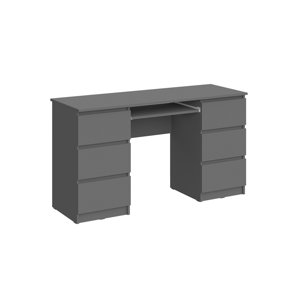 Стол 6 ящиков Челси, Графит