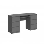 Стол 6 ящиков Челси, Графит