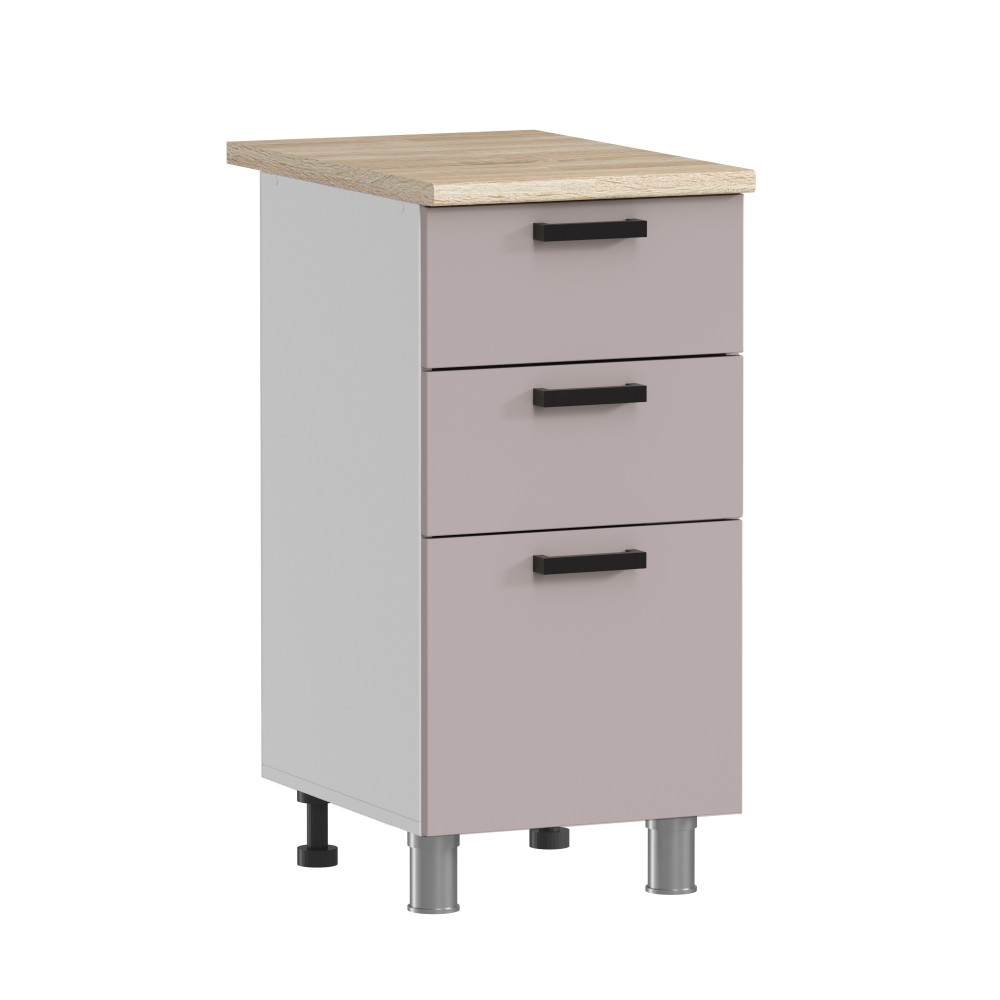 МК Аленушка Н3Я 400 Лаванда Кашемир, скоба черный (со столешницей)