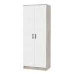 Шкаф двухстворчатый Ронда ШК-20, Дуб крафт серый, Белый