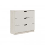 Комод Юниор-4 (800), Шарли Белый, Дуб Крафт Белый