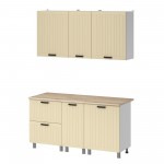 МК Аленушка 1,6м в.4 Орхидея Крем,скоба черный,сонома