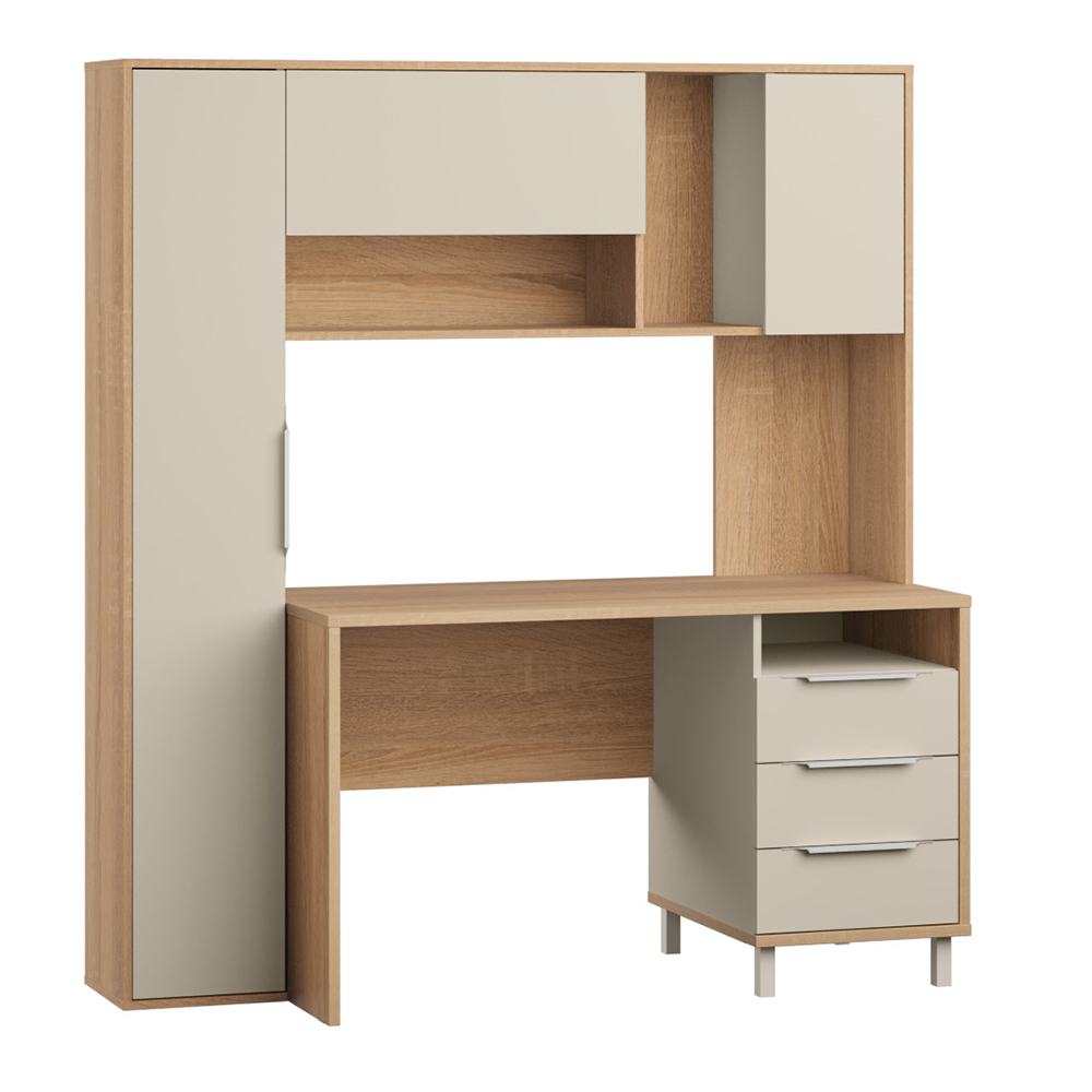 Стол рабочий Комфорт 12.95 N, Дуб сонома, Сатин