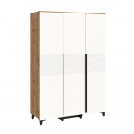 Шкаф 3-х дверный Белла, Дуб вотан, Тальк