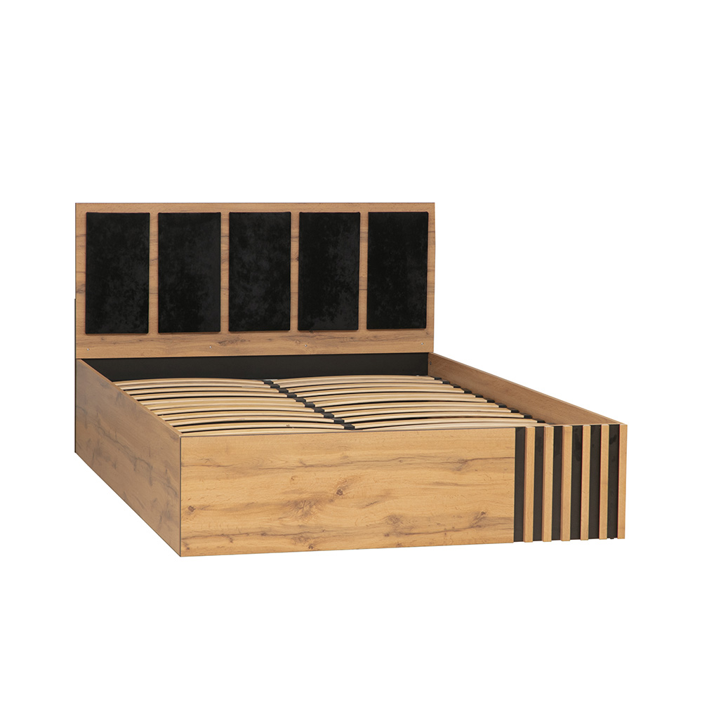 Каркас кровати двойной Либерти 51.26 (ш.1600), Дуб Вотан, Черный