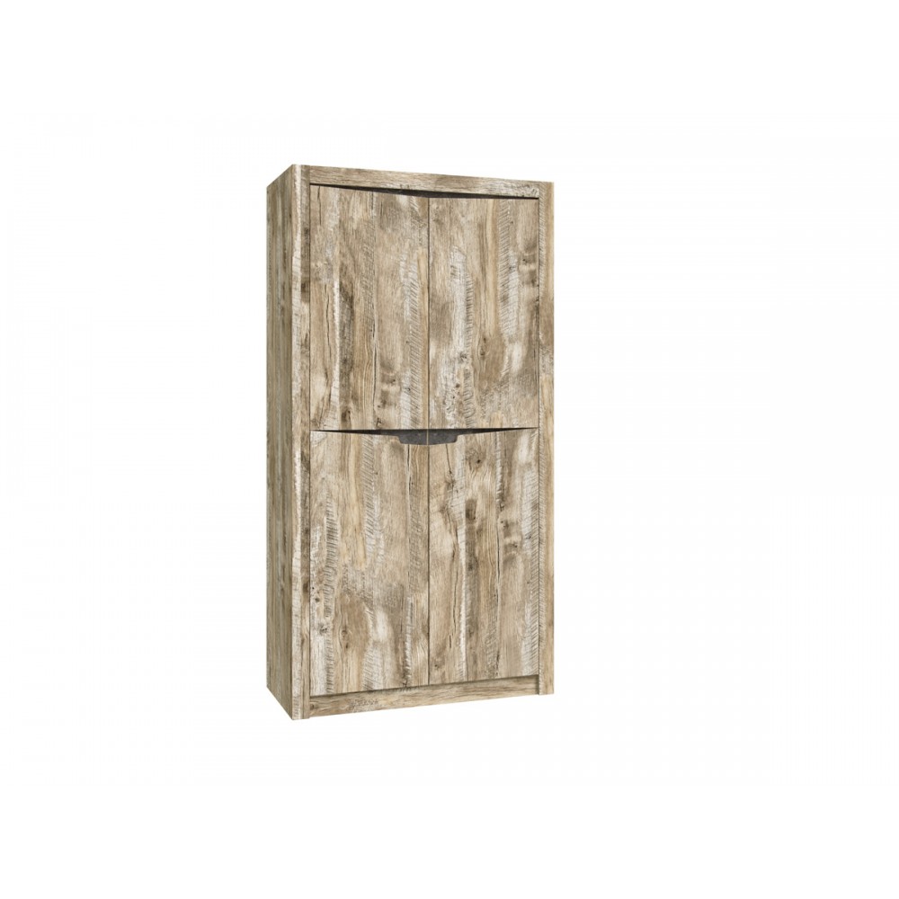 Шкаф двухстворчатый Ривьера, Дуб Юкон, Бетон темный