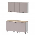 МК Аленушка 1,6м в.3 Лаванда Кашемир,скоба черный,сонома