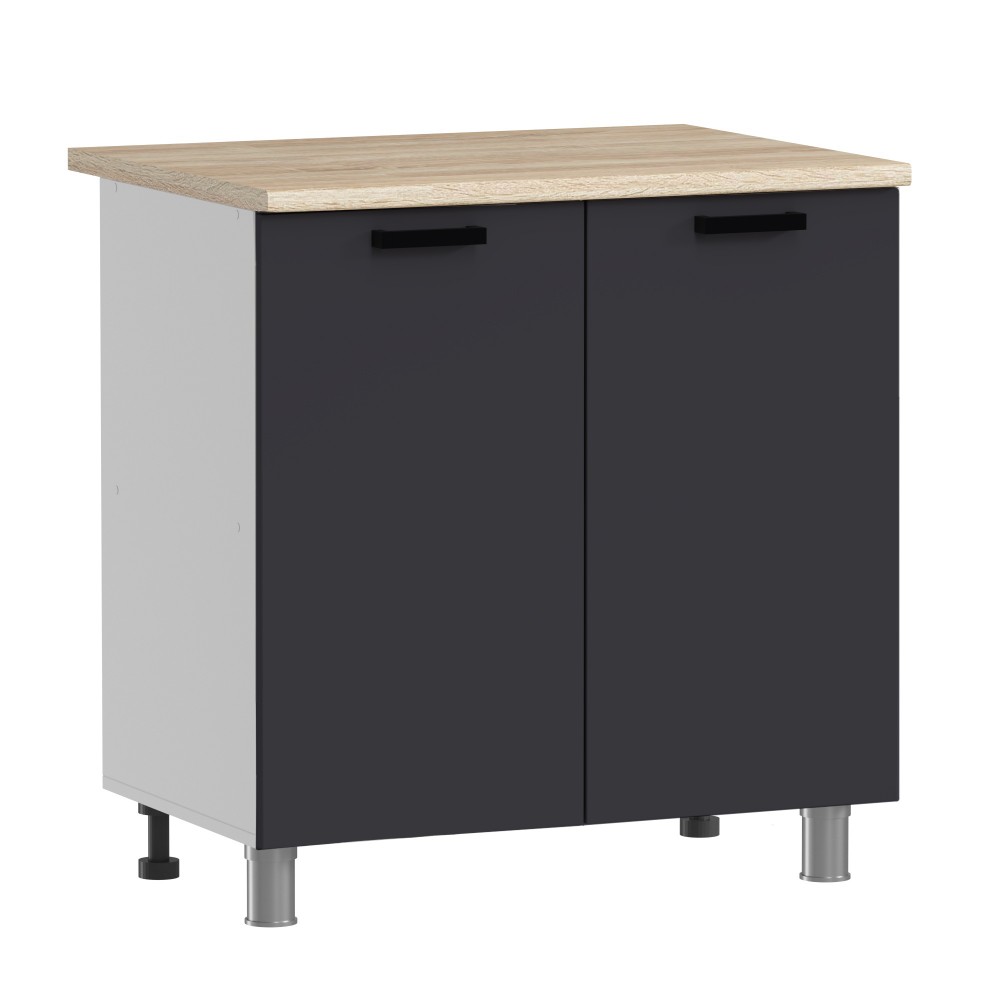 МК Аленушка Н 800 Лаванда Сталь, скоба черный (без столешницы)