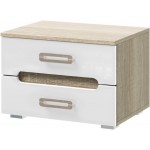Тумба прикроватная Ким (2 шт.), Белый глянец холодный, Сонома