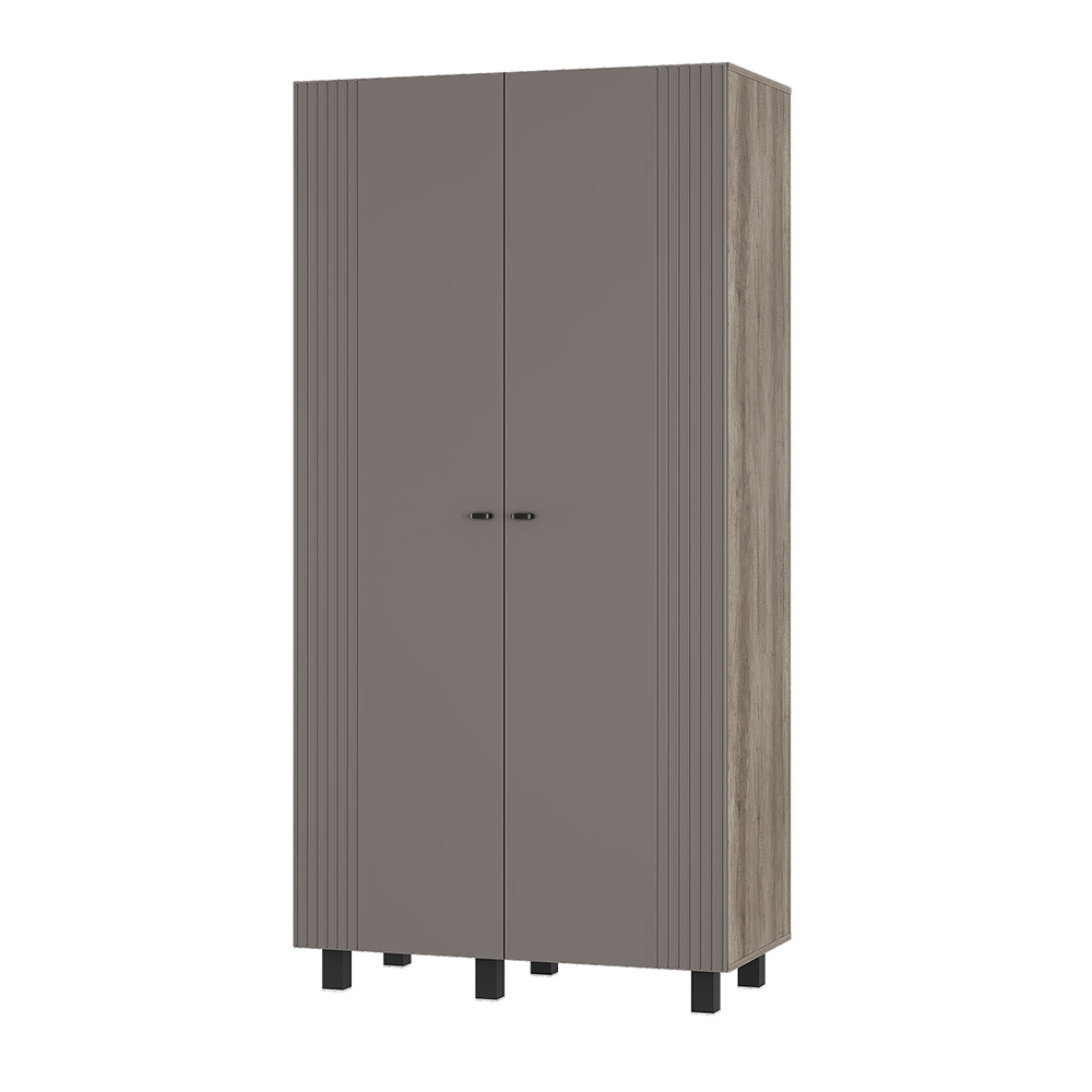 Шкаф 2-х створчатый Олива ШК-03, Дуб каньон, Муссон софт