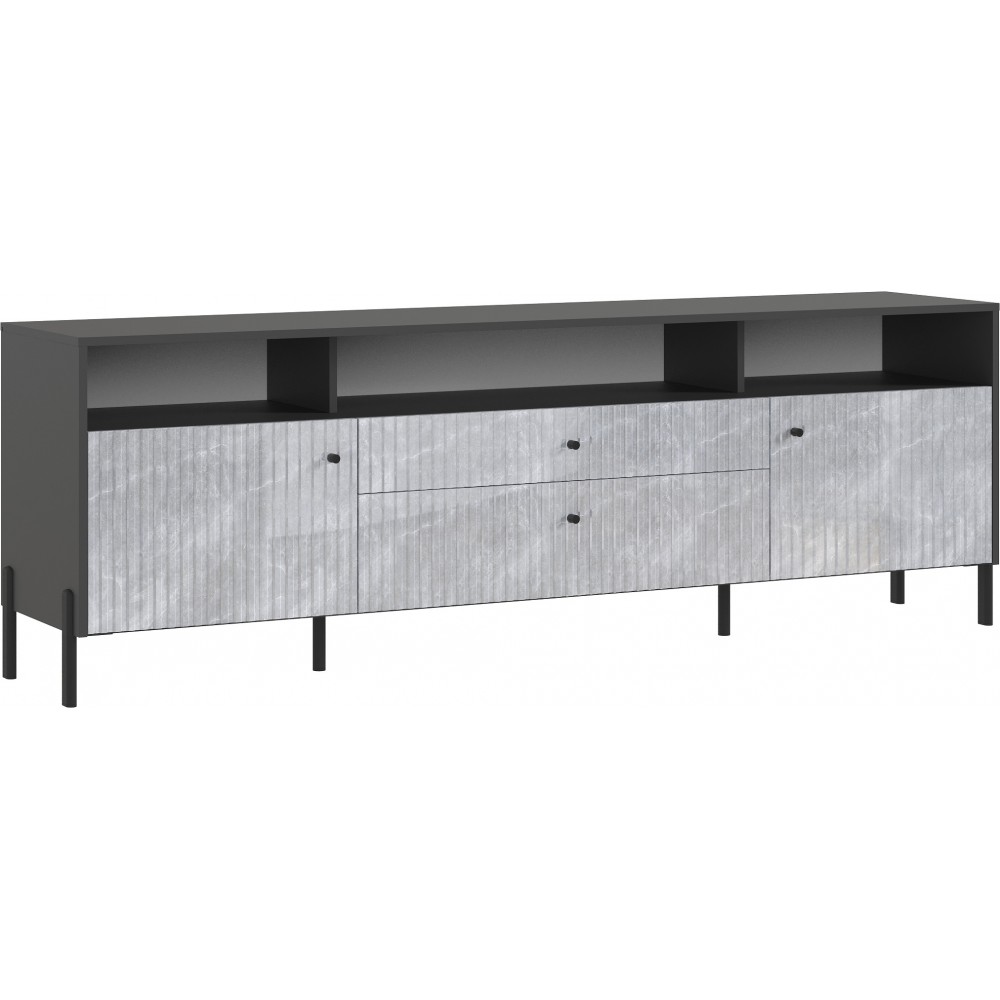 Тумба ТВ Оливия (металл), Графит, Графит глянец