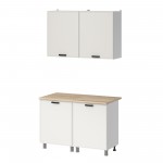 МК Аленушка 1,2м Магнолия Молочный,скоба черный,сонома