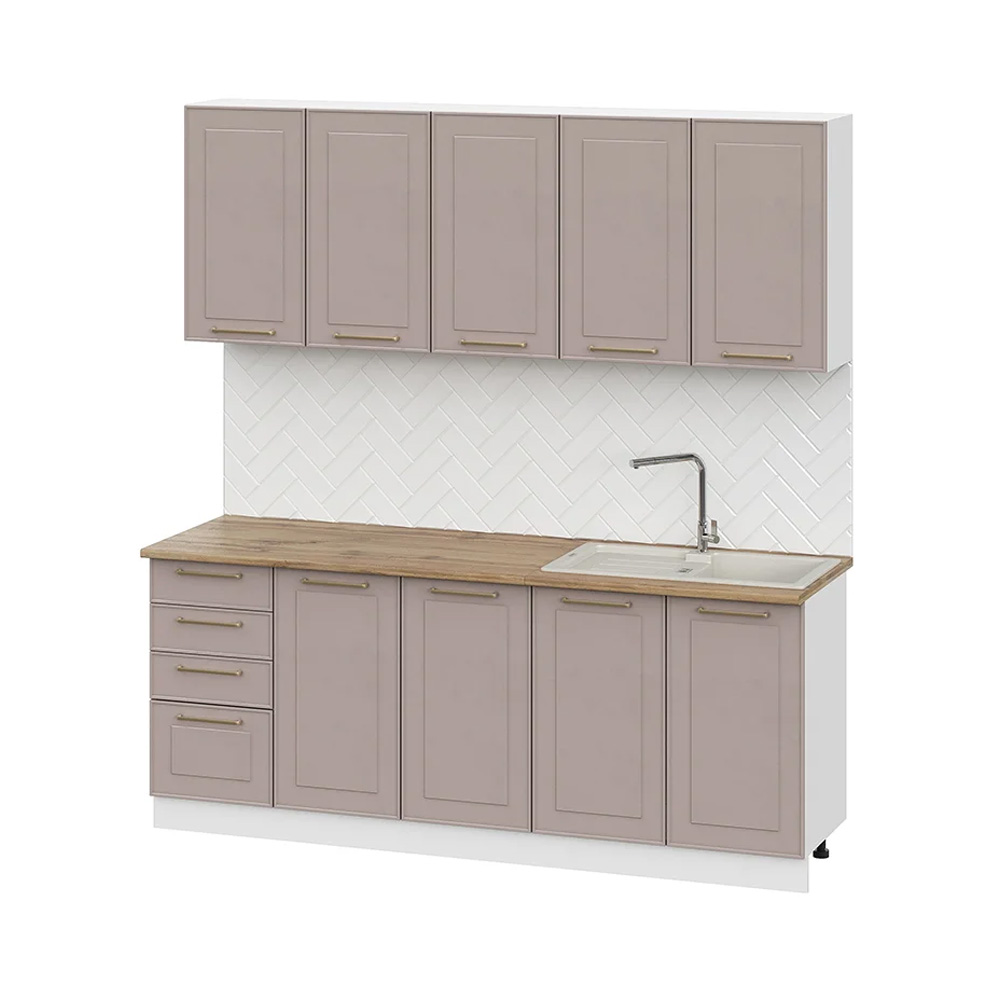 Кухня Милена 2,0м, Белый, Макиато