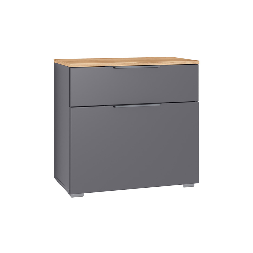 Тумба для обуви Октава 16.127, Серый графит, Дуб золотой