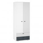 Шкаф Накки ШК2Я-800, Белый, Серый, Угольный камень