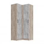 Шкаф угловой Вегас, Графит серый, Камень серый