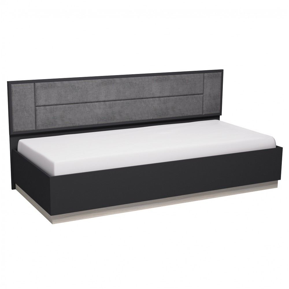 Кровать Аурелио 80, Антрацит-Блеквуд Сатиновый