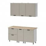 МК Аленушка 1,6м в.4 Магнолия Керамика,скоба черный,сонома