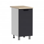 МК Аленушка Н 400 Магнолия Сталь,скоба черный (со столешницей)