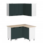 МК Аленушка Угловая Лотос Изумруд,скоба антроцит,сонома