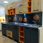 Кухня Крафт Комплект 6, бетон/дуб эндгрейн