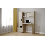 Компьютерный стол Квартет-9, Дуб крафт серый, кашемир