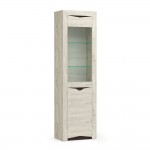 Шкаф-пенал Лючия 33.14-01, Бетон пайн белый, Венге